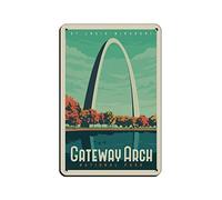 Vintage Travel Poster Gateway Arch Retro Poster Metal Tin Sign Retro Iron Painting for Bar Man Cave Cafe Family Garage Poster Wall Decoration 30x40CM