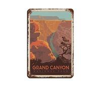 Vintage Travel Poster Grand Canyon River View Tin Sign Vintage Metal Pub Club Cafe Bar Home Wall Art Decoration Poster Retro 15x30CM
