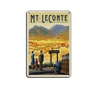 Vintage Travel Poster Great Smoky Mountains Mt LeConte Retro Poster Metal Tin Sign Retro Iron Painting for Bar Man Cave Cafe Family Garage Poster Wall Decoration 20x30CM