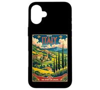 Vintage Travel Poster Italy Souvenir Tuscany Umbria Sicily Case for iPhone 16 Plus