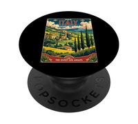 Vintage Travel Poster Italy Souvenir Tuscany Umbria Sicily PopSockets Adhesive PopGrip