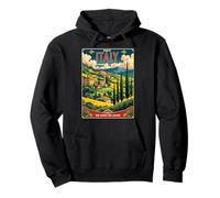 Vintage Travel Poster Italy Souvenir Tuscany Umbria Sicily Pullover Hoodie