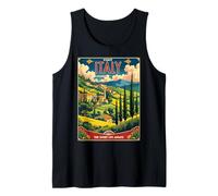 Vintage Travel Poster Italy Souvenir Tuscany Umbria Sicily Tank Top