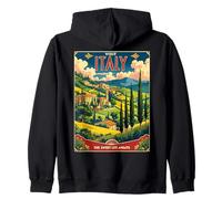 Vintage Travel Poster Italy Souvenir Tuscany Umbria Sicily Zip Hoodie