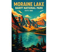 Vintage Travel Poster of Moraine Lake Showcasing Serene Landscape_result - A4 Travel City Poster Wall Art Home Decor Art Print Featuring Urban Landmarks and Global Views for Stylish Interior Display