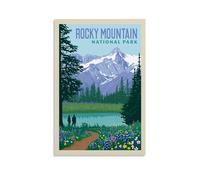 Vintage Travel PosterRocky Mountain National Park Wildflowers Poster Decorative Painting Canvas Wall Posters And Art Picture Print Modern Family Bedroom Decor Posters 16x24inch(40x60cm)