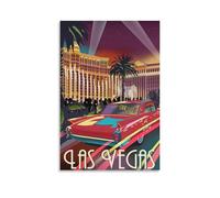 Vintage Travel Posters Las Vegas Nevada Bellagio Hotel Casino Canvas Art Print Office Family Bedroom Decorative Posters Gift Wall Decor Poster 12x18inch(30x45cm) Unframe