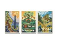 Vintage Travel Posters Lord of The Rings Movie Posters-Set of 3 Bundle Posters Wall Art Painting Canvas Prints Decor Poster Artworks 20x30inch(50x75cm)