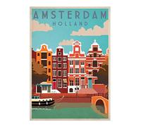 Vintage Travel Posters Universal Prints A3 Amsterdam by Universal Prints Ltd