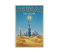 Vintage Travel UAE Dubai Metal Tin Sign