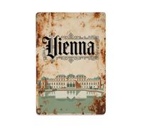 Vintage Travel Vienna Austria History Metal Tin Sign
