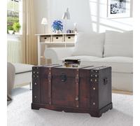 Vintage Treasure Chest Wood Brown Storage Cabinet Box Trunk 66x38x40 cm vidaXL