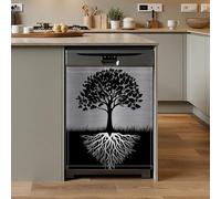 Vintage Tree of Life Dishwasher Magnet Cover,Front Dishwasher Cover Decoration Reusable Decorative Magnetic Cover for Home Kitcen Appliance 23x26 Inch