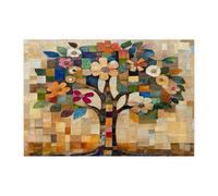 Vintage Tree of Life Jigsaw Puzzles for Adults 300 Piece, Aesthetic Cool Tree Wooden Printed Puzzles, Retro Pattern Decorations for Entertainment Party