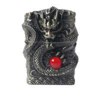 Vintage Trench Lighter Antique Dragon Kerosene Grinding Wheel Lighter Reusable Lighters for Men Candles Gift (Bronze)