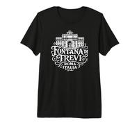 Vintage Trevi Fountain Rome Italy White Print Premium T-Shirt