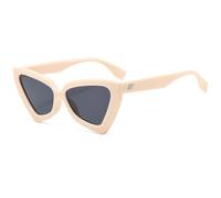 Vintage Triangle Sunglasses For Women Fashion Decoration Retro Cat Eye Sun Glasses Men Relaxed Triangular Eyewear (C3,One Size)