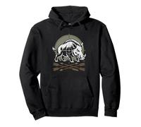 Vintage Trophy Hunt Illustration Classic Hog Pullover Hoodie
