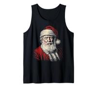Vintage Trump Santa Face Art Funny Christmas Holiday Design Tank Top