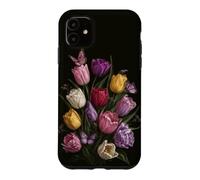 Vintage Tulip Bouquet Butterfly Garden Aesthetic Case for iPhone 11