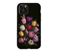 Vintage Tulip Bouquet Butterfly Garden Aesthetic Case for iPhone 11 Pro