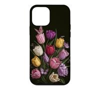 Vintage Tulip Bouquet Butterfly Garden Aesthetic Case for iPhone 12 mini
