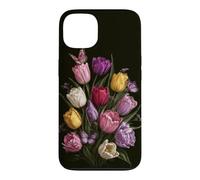 Vintage Tulip Bouquet Butterfly Garden Aesthetic Case for iPhone 13