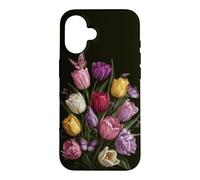 Vintage Tulip Bouquet Butterfly Garden Aesthetic Case for iPhone 16