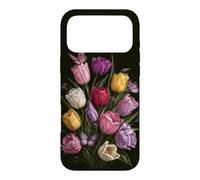 Vintage Tulip Bouquet Butterfly Garden Aesthetic Case for iPhone 17 Pro Max