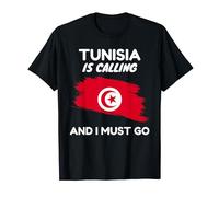 Vintage Tunisia Is Calling I Must Go Tunisia Flag T-Shirt