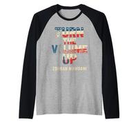 Vintage Turn The Volume Up Zohran Mamdani for Men Women Raglan Baseball Tee