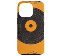 Vintage Turntable Vinyl Record HiFi Music Retro Art Orange Case for iPhone 13 Pro