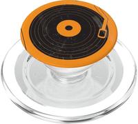 Vintage Turntable Vinyl Record HiFi Music Retro Art Orange PopSockets PopGrip for MagSafe