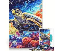 Vintage Turtle Jigsaw 1000 Piece Mind Skill Play Stable Fit No Shifting Parts Enjoyable Pastime for Long Weekends (50x75cm)
