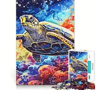 Vintage Turtle Jigsaw Puzzles 1000 Piece for Adults Recall Fun Play Firm Fit Secure Assembly Family Fun Night Activity (38x26cm)