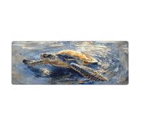 Vintage Turtle Pattern,Sea Mouse Pad In Big Extended Non-Slip Rubber Base Mousepad With Stitched Edges Gaming Pc Desktop Large Mouse Pad 11.8x31.5