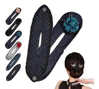 Vintage Twist Clamp Hair Bun Maker Ponytail Flower Hair Elegant Hair Scrunchies Styling Accessories Tools O4G9