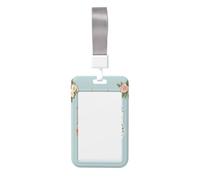 Vintage Two Pieces Bathing Suits Sliding Id Badge Holder Hard Plastic Work Card Case Name Tag Protector for Nurses Office