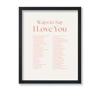 Vintage Typography Poster - Retro Inspirational Print - Ways to Say I Love You, Valentine’s Day, Romantic, Quote - 8x10 UNFRAMED Wall Art - Gift for Couple, Friend - Wall Decor for Home