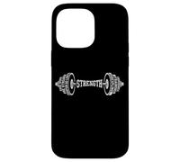 Vintage Typography Word Art Barbell Grunge Gym Fitness Case for iPhone 14 Pro Max