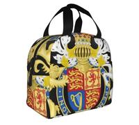 Vintage U.K. National Emblem Print Lunch Bags Lunchbox Cooler Bag Kids Reusable Tote Unisex Insulated Lunch Box for Outdoor Picnic Work School Camping