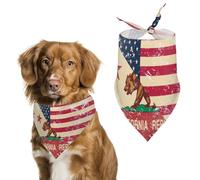 Vintage U.S.A And California State Flag Dog Bandana Pet Scarf for Small Medium Large Dogs Triangle Bibs Photo Prop Gift