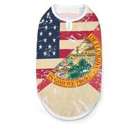Vintage U.S.A And Florida State Flag Dog And Cat Clothes Pet Summer Sleeveless T Shirt Basic Vest S