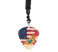 Vintage U.S.A And Florida State Flag Fashion Guitar Picks Necklace Music Jewellery Personalized Pendant