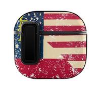 Vintage U.S.A And Georgia State Flag Slim Compatible with Airpods 4 Case Protective Hard Cover Skin