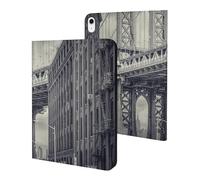 Vintage U.S.A. Manhattan Bridge Slim Case Compatible with iPad 10th 9th 8th 7th Generation 2022 2021 2020 2019 Protective Cover Stand