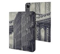 Vintage U.S.A. Manhattan Bridge Slim Case Compatible with iPad 10th 9th 8th 7th Generation 2022 2021 2020 2019 Protective Cover Stand