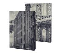 Vintage U.S.A. Manhattan Bridge Slim Case Compatible with iPad 10th 9th 8th 7th Generation 2022 2021 2020 2019 Protective Cover Stand