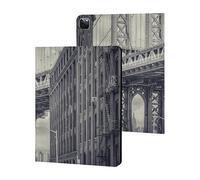 Vintage U.S.A. Manhattan Bridge Slim Case Compatible with iPad 10th 9th 8th 7th Generation 2022 2021 2020 2019 Protective Cover Stand