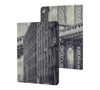 Vintage U.S.A. Manhattan Bridge Slim Case Compatible with iPad 10th 9th 8th 7th Generation 2022 2021 2020 2019 Protective Cover Stand